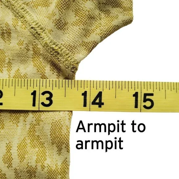 ATHLETA Momentum Allure Lemon Lime Animal Print Tee XXS - Picture 10 of 14